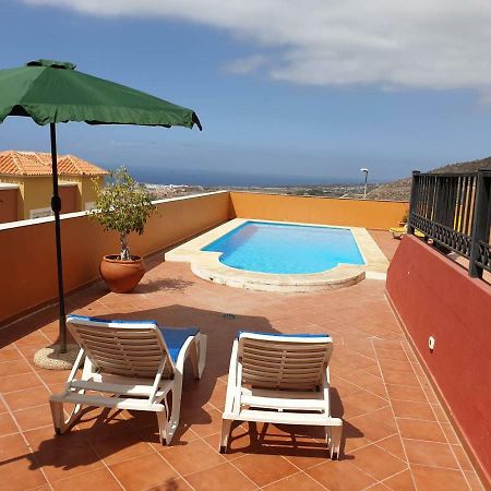 Villa Roque Del Conde With Private Pool, Terrace With Fantastic Sea Views, Wifi, Garden, Garage Adeje Exterior photo